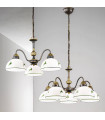 Chandelier style cosy NONNA laiton antique 3 ampoules
