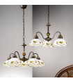 Chandelier style cosy NONNA laiton antique 3 ampoules