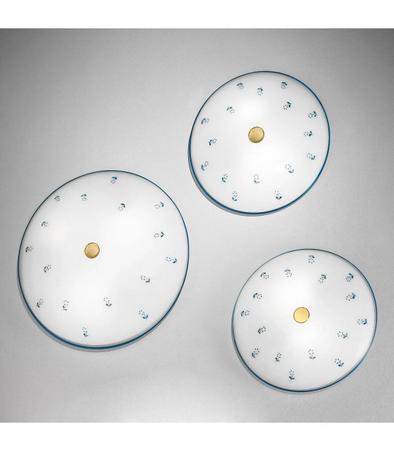Plafonnier style cosy NONNA laiton antique 3 ampoules