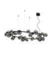 PERLAGE Pendant Lamp Glass, Black Metal