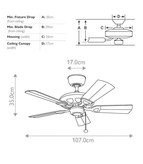 Ventilator aus Kevlar-Aluminium, mattweiß