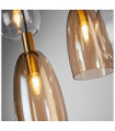 Suspension Divine Acier doux,verre Noir