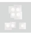 Plafonnier SQUARE blanc 4 ampoules