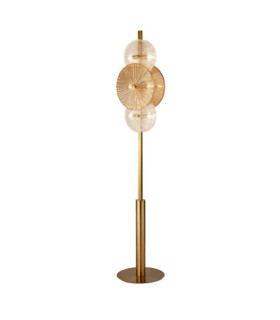 Lampadaire Wagon Acier doux,verre Laiton