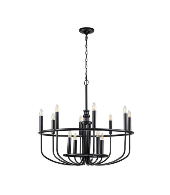 Suspension Capitol Acier Noir