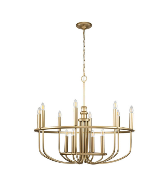 Capitol Pendelleuchte Stahl Lackiertes Naturmessing