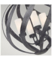 Quoizel pendant light Opal engraved glass, Old Black steel