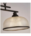 Highworth pendant light Mild steel, Black glass
