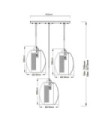 Asher Pendant Steel, Glass Antique Pewter