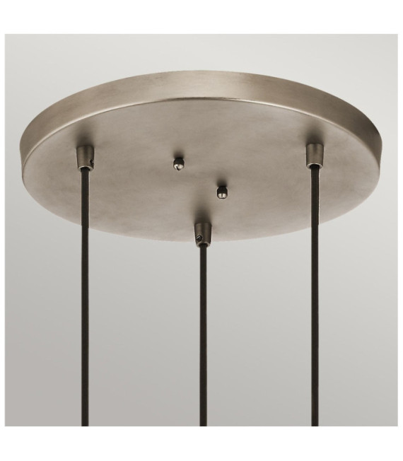 Asher Pendant Steel, Glass Antique Pewter