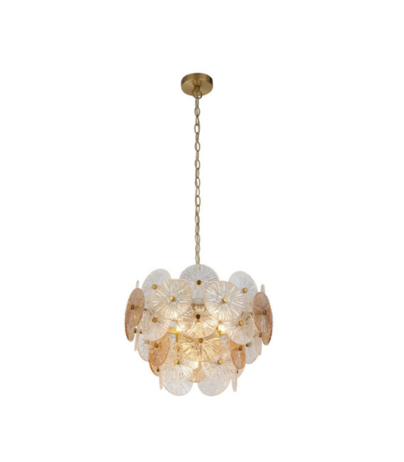 Wagon pendant light Mild steel, glass Bronze