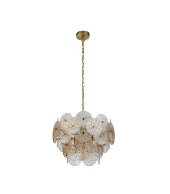 Wagon Pendelleuchte Weichstahl, Glas Bronze