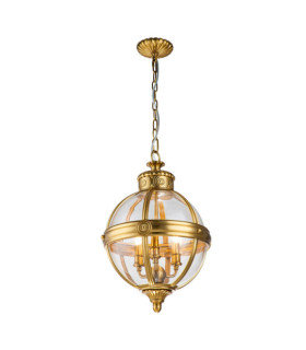 Suspension Feiss Verre transparent,acier Laiton bruni