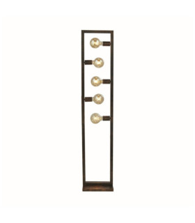 Längliche Stehlampe, Baustahl, rustikal, braun