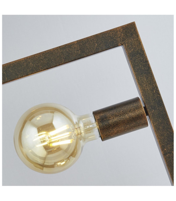 Oblong Floor Lamp Mild Steel Rustic Brown