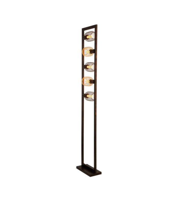 Oblong Floor Lamp Mild Steel Rustic Brown