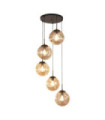 Punch pendant light Mild steel, Black glass