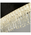 Suspension Glamour Cristal,acier doux,acrylique,tissu Chrome