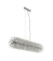Sunburst pendant light Mild steel, Clear glass, chrome