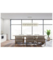 Suspension Sunburst Acier doux,verre Clair, chromé