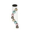 Suspension Mardi Acier doux,verre Noir