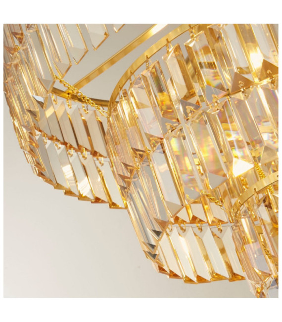 Empire pendant light Mild steel, glass Brass
