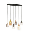 Divine Pendant Light Mild steel, Black glass