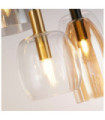 Suspension Divine Acier doux,verre Noir