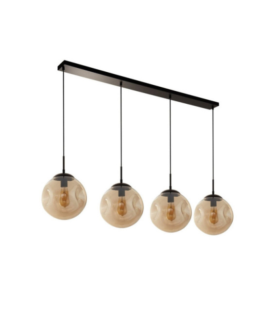 Punch pendant light Mild steel, Black glass