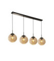 Punch pendant light Mild steel, Black glass