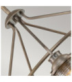 Kichler outdoor pendant light Aluminum, brass, transparent grained glass Burnished bronze
