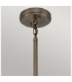 Kichler outdoor pendant light Aluminum, brass, transparent grained glass Burnished bronze