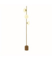 Pebble Floor Lamp Mild Steel White, Satin Brass