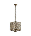 Bijou pendant light Mild steel, glass Antique Brass
