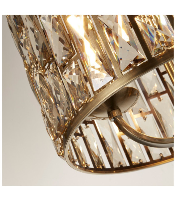 Lampada a sospensione Bijou Acciaio dolce, vetro Ottone anticato