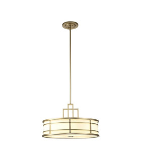 Suspension Fusion Opal Glass, Steel, Painted Natural Brass
