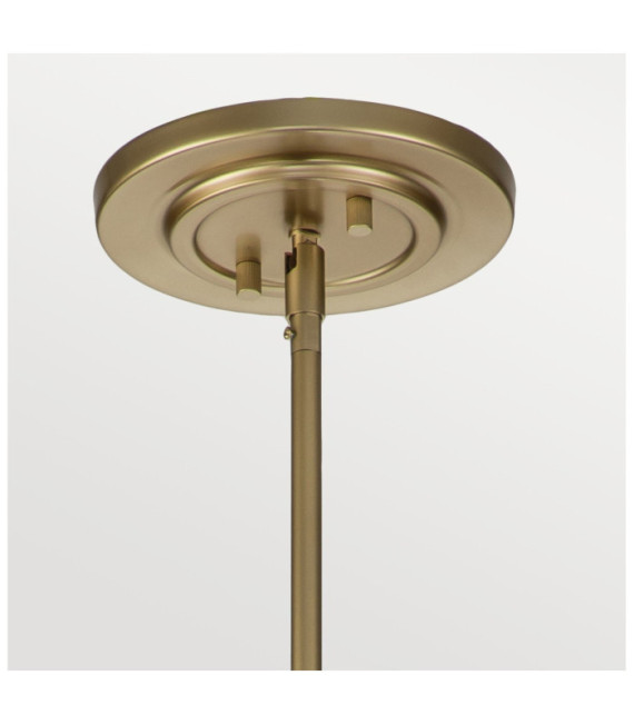 Lampada a sospensione Fusion in vetro opale, acciaio, ottone naturale verniciato