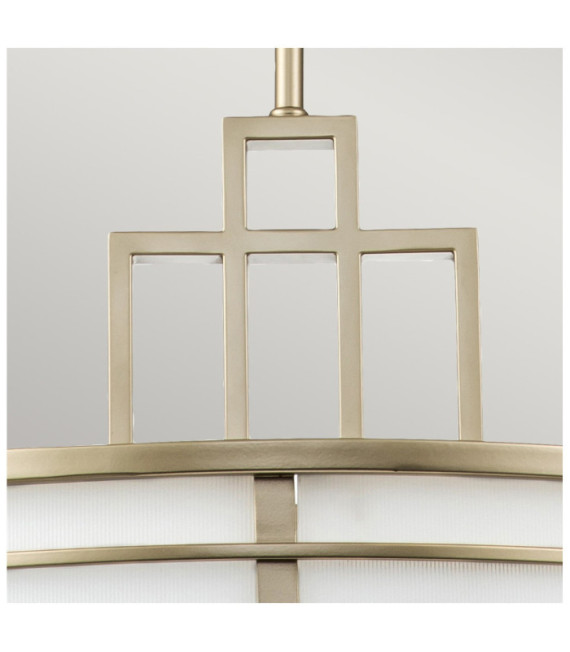 Suspension Fusion Verre Opale,Acier Laiton naturel peint