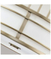 Suspension Fusion Opal Glass, Steel, Painted Natural Brass