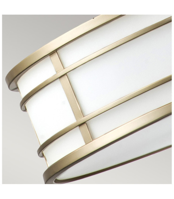 Suspension Fusion Verre Opale,Acier Laiton naturel peint
