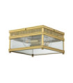Holborn outdoor ceiling light Clear glass, solid brass Brushed brass