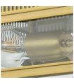 Holborn outdoor ceiling light Clear glass, solid brass Brushed brass