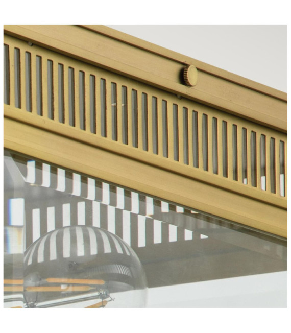 Holborn outdoor ceiling light Clear glass, solid brass Brushed brass