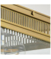 Holborn outdoor ceiling light Clear glass, solid brass Brushed brass