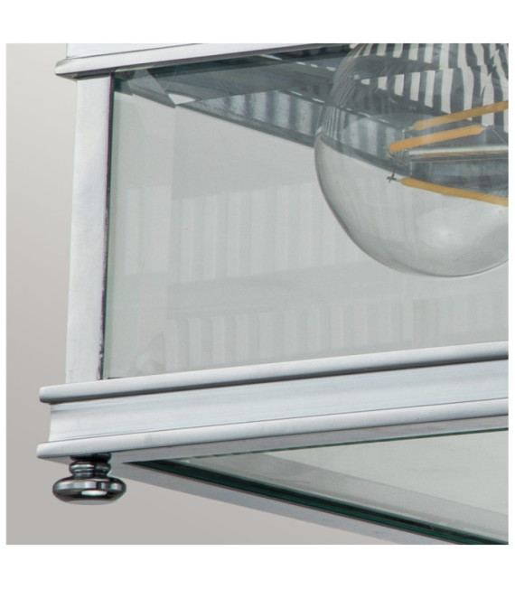 Plafonnier extérieur Holborn Verre transparent,laiton massif Chrome poli