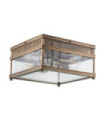 Holborn outdoor ceiling light Clear glass, solid brass Dark bronze