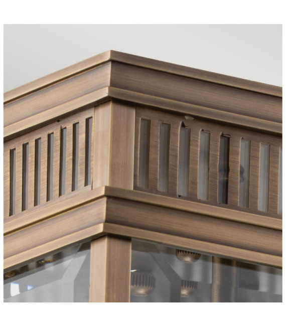 Plafoniera da esterno Holborn Vetro trasparente, ottone massiccio Bronzo scuro