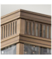 Plafonnier extérieur Holborn Verre transparent,laiton massif Bronze foncé