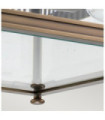 Holborn outdoor ceiling light Clear glass, solid brass Dark bronze