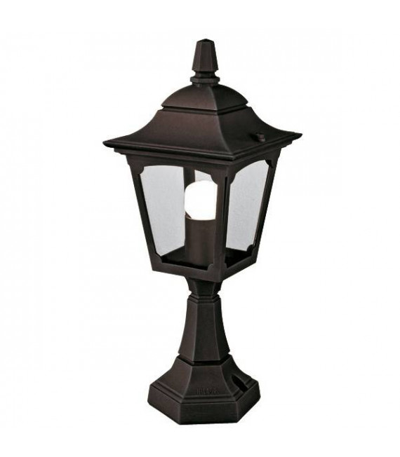 Kapellenpoller, schwarzes Aluminium und Glas